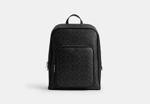 Aiden Backpack In Signature Canvas - Silver/Black Signature