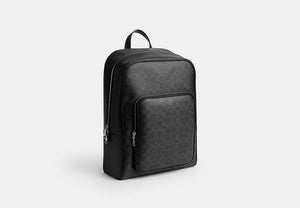 Aiden Backpack In Signature Canvas - Silver/Black Signature