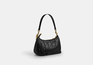 Teri Shoulder Bag With Bows And Charms - Gold/Black