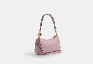 Teri Shoulder Bag With Quilting - Gold/Carnation
