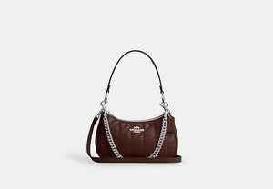 Teri Shoulder Bag With Quilting - Silver/Maple