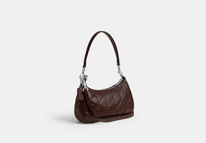 Teri Shoulder Bag With Quilting - Silver/Maple