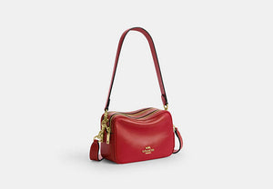 Mini Carey Crossbody Bag - Gold/Poppy