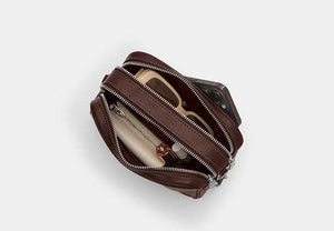 Mini Carey Crossbody Bag - Silver/Maple