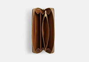 Long Zip Around Wallet - Gold/Sandy Beige