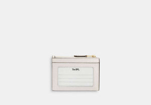 Mini Skinny ID Case In Signature Chenille - Gold/Chalk