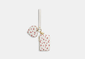 Wristlet And Heart Pouch - Gold/Chalk Multi
