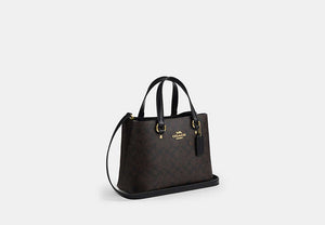 Station Carryall Bag In Signature Canvas - Gold/Walnut/Black