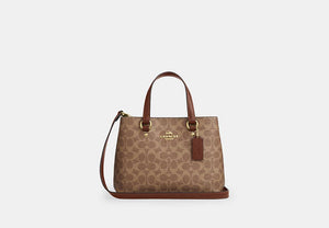 Station Carryall Bag In Signature Canvas - Gold/Tan/Brown