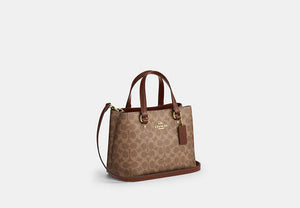 Station Carryall Bag In Signature Canvas - Gold/Tan/Brown