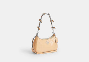 Teri Shoulder Bag With Bows - Silver/Light Sand