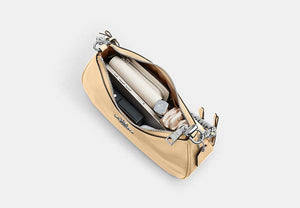 Teri Shoulder Bag With Bows - Silver/Light Sand