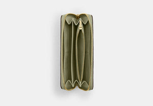 Long Zip Around Wallet - Gold/Pistachio