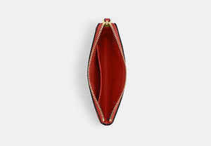 Corner Zip Wristlet - Gold/Crimson
