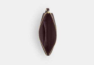 Corner Zip Wristlet - Gold/Black Currant