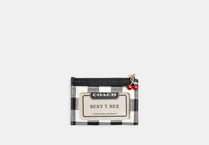 Mini Skinny ID Case In Signature Chenille - Gold/Black Multi