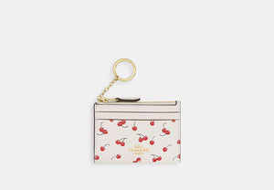 Mini Skinny ID Case In Signature Chenille - Gold/Chalk Multi