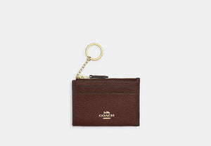Mini Skinny ID Case In Signature Chenille - Gold/Maple