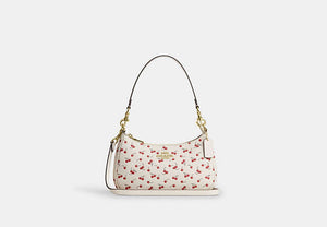Teri Shoulder Bag With Cherry Print - Gold/Chalk Multi