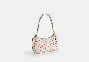 Teri Shoulder Bag With Cherry Print - Gold/Chalk Multi