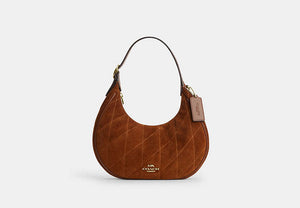 Emily Shoulder Bag With Quilting - Gold/Warm Brown