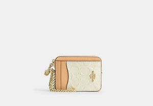 Zip Card Case - Gold/Light Lemon
