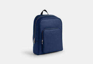 Aiden Backpack In Signature Canvas - Silver/Deep Blue