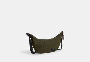 Leon Sling Bag In Signature Nylon Jacquard - Dark Moss