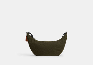Leon Sling Bag In Signature Nylon Jacquard - Dark Moss