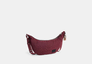 Leon Sling Bag In Signature Nylon Jacquard - Light Maroon