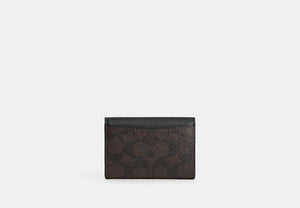 Flap Card Case - Gold/Walnut/Black