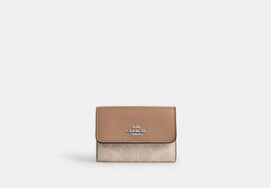Flap Card Case - Silver/Sand/Taupe