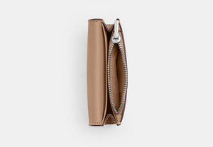 Flap Card Case - Silver/Sand/Taupe