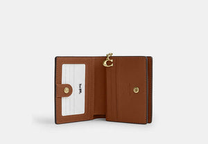 Snap Wallet In Signature Chenille - Gold/Warm Brown