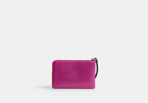 Corner Zip Wristlet - Gold/Magenta