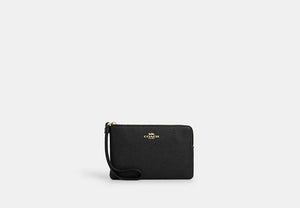 Corner Zip Wristlet - Gold/Black