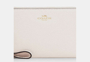 Corner Zip Wristlet - Gold/Chalk