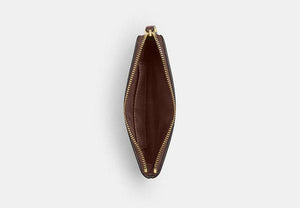 Corner Zip Wristlet - Gold/Maple