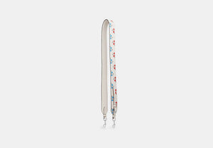 Strap With Floral Print - Silver/Chalk Multi