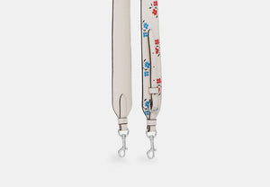 Strap With Floral Print - Silver/Chalk Multi