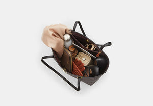 City Tote Bag In Signature Canvas - Gold/Walnut/Black