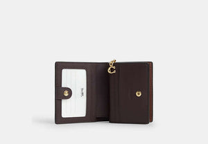 Snap Wallet In Signature Chenille - Gold/Tan/Brown