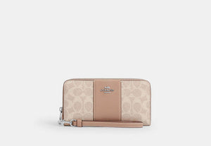 Long Zip Around Wallet - Silver/Sand/Taupe
