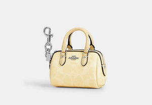 Signature Bag Charm - Silver/Hay