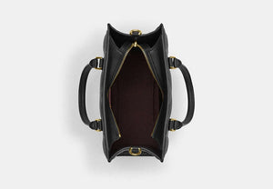 Maggie Small Tote Bag In Signature Leather - Gold/Black