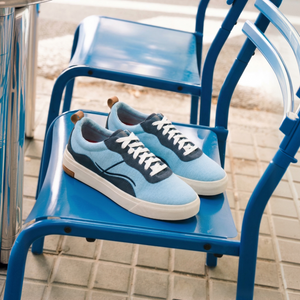 Ludic Tide Blue Enhanced Canvas low-top sneakers