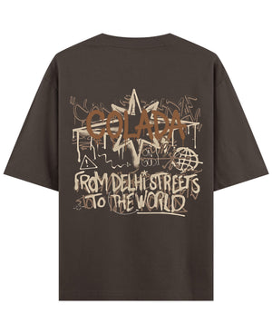 Coffee Oversized T-Shirt Back Design