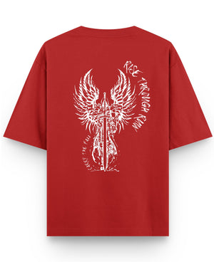Red Oversized T-shirt Back Design