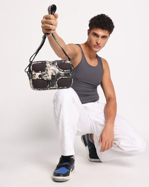Muddled Unisex Sling Bag - Rusted Grain - Fetti