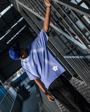 PEACE N PLEASURE BLUE WASH TEE - SULLITT